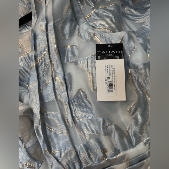 NWT Tahari ASL Floral Jacquard Metallic Midi/Maxi  Dress 12 - Picture 12 of 12